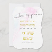 Invitation Révéler le genre rose ou bleu (Devant)