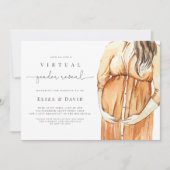 Invitation Révéler le genre virtuel Lui ou Elle Boho Burnt O (Devant)