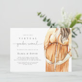 Invitation Révéler le genre virtuel Lui ou Elle Boho Burnt O (Debout devant)