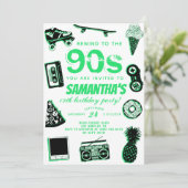 Invitation Revenez à l'anniversaire des années 90 (Debout devant)