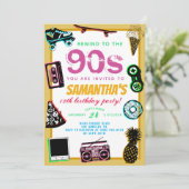 Invitation Revenez à l'anniversaire des années 90 (Debout devant)