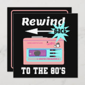 Invitation Revenez aux années 80 (Devant / Derrière)