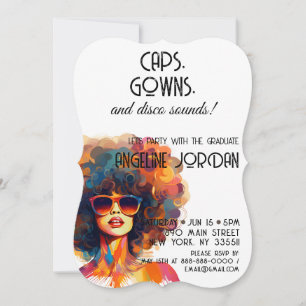 Invitation Revenir   Casquette Gown & Disco Sounds Grad Party
