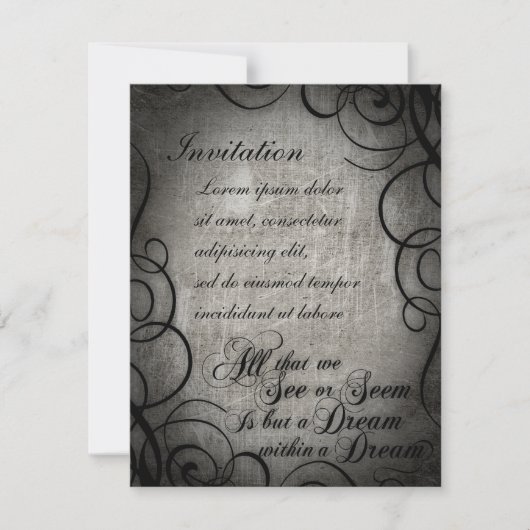Invitation Rêver Dans Un Rêve Coordonnées (Devant)