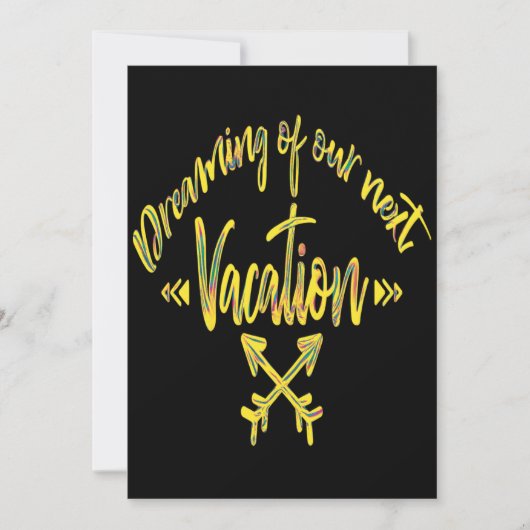 Invitation Rêver de mes prochaines vacances (Devant)