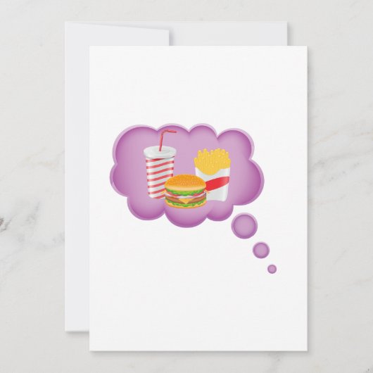 Invitation Rêver De Restauration Rapide (Devant)