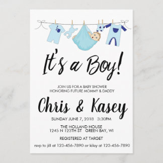 Invitation Rêver que c'est un garçon