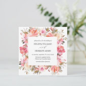 Invitation Rêver rose | Fancy Spring Floral Diamond Mariage (Debout devant)
