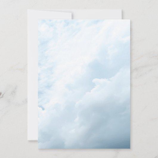 Invitation Rêver sur le Baby shower Nuage 9 (Dos)