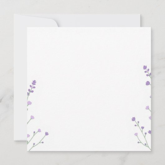 Invitation Rêverie de Lavande (Dos)