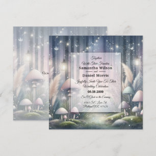 Invitation Rêves à la lumière des lanternes Mariage en forêt