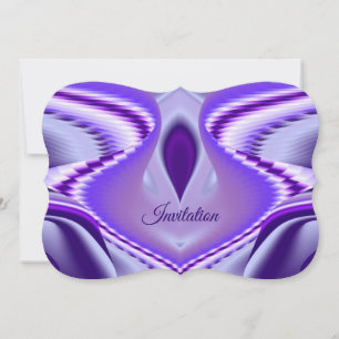 Invitation Rêves arc-en-ciel à fleurs violettes