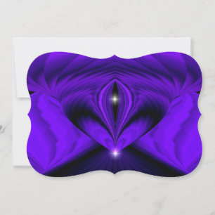 Invitation Rêves arc-en-ciel violet, deux étoiles