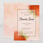 Invitation Rêves de Fraises Plat (Devant / Derrière)
