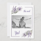 Invitation Rêves de lavande : Partie de fiançailles d'aquarel (Dos)