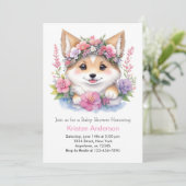 Invitation Rêves de loups de bois : Baby shower de filles (Debout devant)