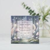 Invitation Rêves de Lumière de Lanterne Mariage en Forêt Ench (Debout devant)