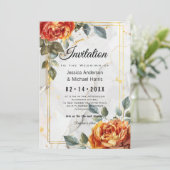Invitation Rêves de marbre : Orange Rose Elegance Collection (Debout devant)