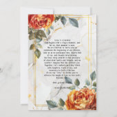 Invitation Rêves de marbre : Orange Rose Elegance Collection (Dos)