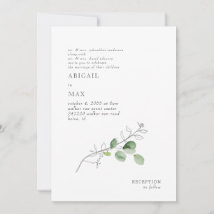 Invitation Rêves de mariage botanique de printemps des deux p