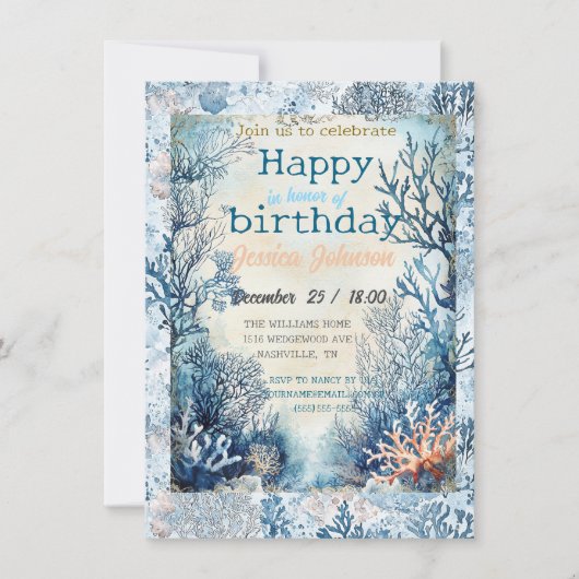 Invitation Rêves sous la mer (Devant)