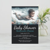 Invitation Rêves sous-marins - Baby shower (Debout devant)