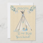 Invitation Rêves vraiment venir Vrai Boho DreamCatcher Tipi (Devant)