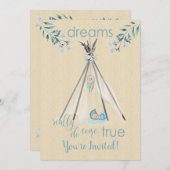 Invitation Rêves vraiment venir Vrai Boho DreamCatcher Tipi (Devant / Derrière)