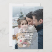 Invitation Revêtement d'arc transparent moderne fête de Noël (Devant)