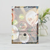 Invitation Revêtement de texte photo moderne Restaurant Grand (Debout devant)