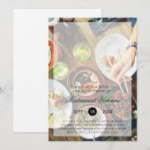 Invitation Revêtement de texte photo moderne Restaurant Grand (Devant / Derrière)