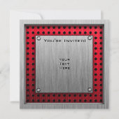 Invitation Revêtement métallique brossé Vélo à tête (Devant)