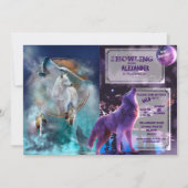 Invitation Rêveur indien et loup à tête ethnique (Devant)