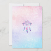 Invitation rêveuse d'anniversaire de receveur (Dos)