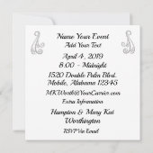 Invitation révisée de Mardi Gras Mascarade (Dos)