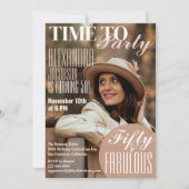 Invitation Revue Couverture 50e anniversaire de fête Invitati (Devant)
