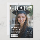 Invitation Revue Couverture photo de la fête de graduation (Devant)