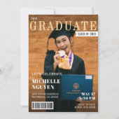 Invitation Revue Couverture photo de la fête de graduation (Devant)