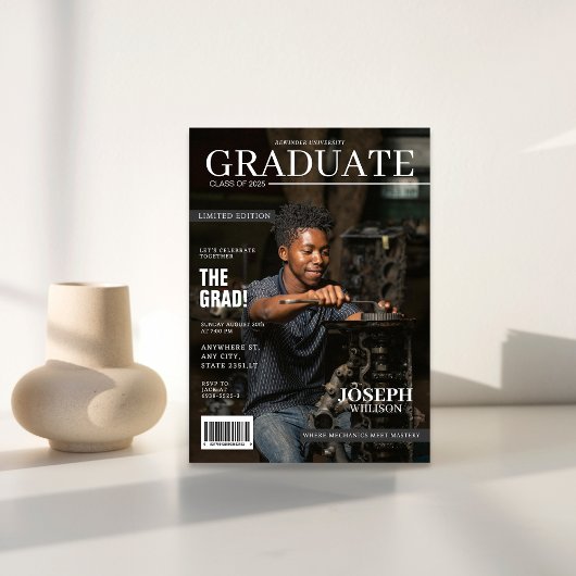 Invitation Revue de génie mécanique - diplôme photo