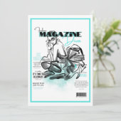 Invitation Revue de mode de fête de fiançailles diva  (Debout devant)