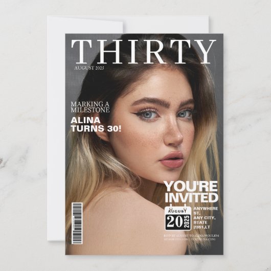 Invitation Revue éditoriale couverture photo 30e anniversaire (Devant)