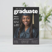 Invitation Revue moderne Couverture photo Graduation (Debout devant)