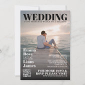 Invitation Revue photo moderne Couverture Mariage unique (Devant)