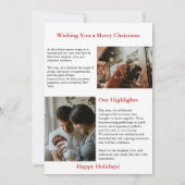 Invitation Revue tendance Couverture de la famille Photo Noël (Dos)