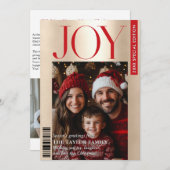 Invitation Revue tendance Couverture de la famille Photo Noël (Devant / Derrière)