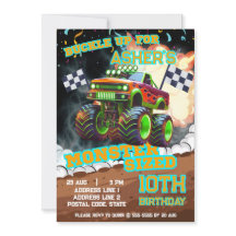 Revved Up & Ready Roll Monster Truck Anniversaire