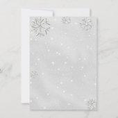 Invitation Rhinestones d'hiver rose Baby shower Merci (Dos)