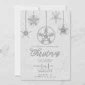 Invitation Rhinestones Parties scintillant Élégante Hiver Bli (Devant)