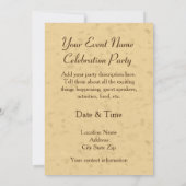 Invitation Rhode Island Red Rooster Yellow Arrière - plan (Dos)