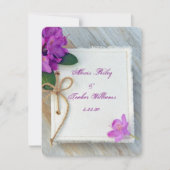 Invitation Rhododendron rose sur le mariage de couverture de  (Devant)